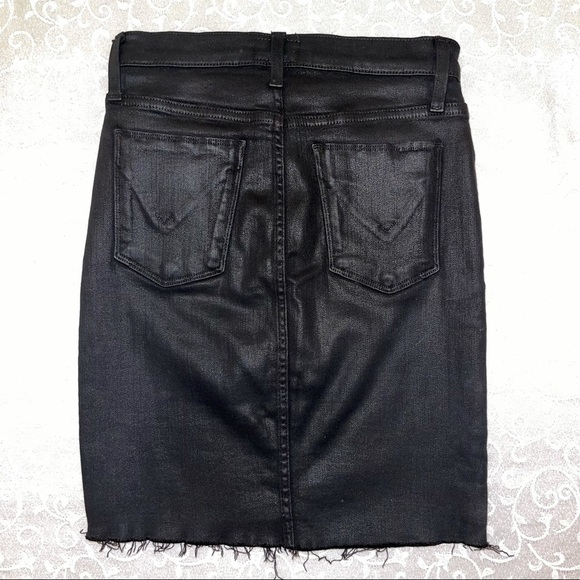 Hudson Jeans Robbie Mid-rise Pencil Mini Skirt With Raw Hem - Picture 2 of 16